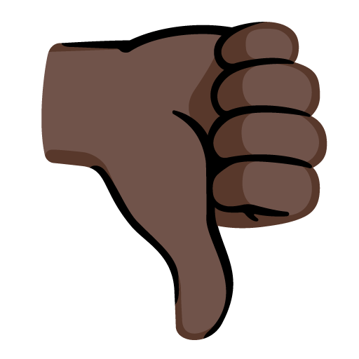 👎🏿 Thumbs Down: Dark Skin Tone on Google Noto Color Emoji 16.0 June Update