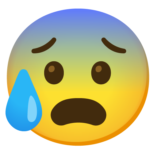 ๐ฐ Anxious Face with Sweat on Google Noto Color Emoji 17.0