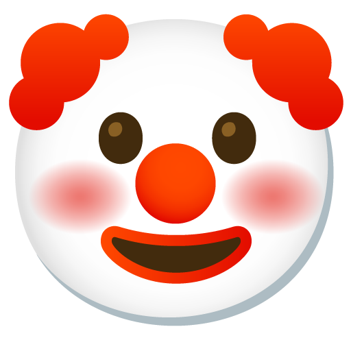 【メ1010-09】Clown 🤡 Clown Face on Google Noto Color Emoji 17.0