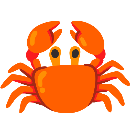 🦀 Crab on Google Noto Color Emoji 17.0