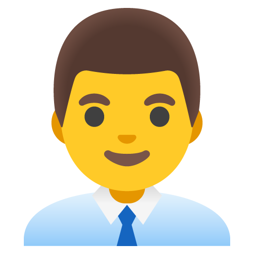 Google Noto Color Emoji 17.0의 👨💼 남자 회사원