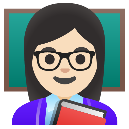 Woman Teacher: Light Skin Tone emoji