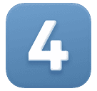 Key Cap Digit 4 4️⃣ Keycap Digit Four on Huawei HarmonyOS 5.0