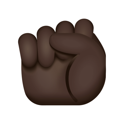 🏿 Raised Fist: Dark Skin Tone on Icons8 14.0
