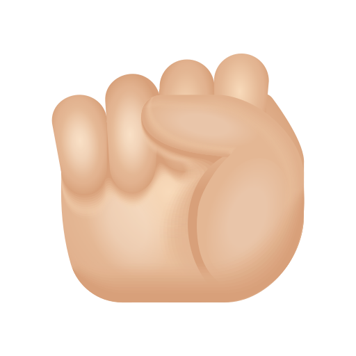🏻 Raised Fist: Light Skin Tone on Icons8 14.0