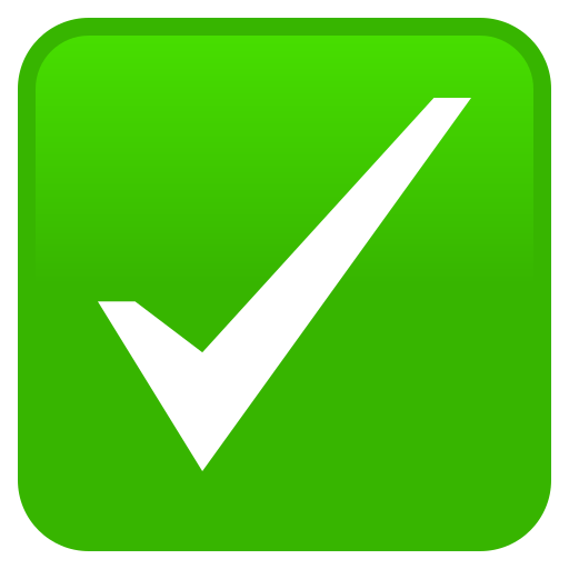 Check Mark Button on JoyPixels 10.0