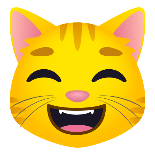 😸 Grinning Cat with Smiling Eyes on JoyPixels 10.0