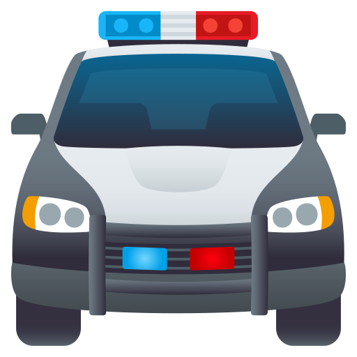 🚔 Oncoming Police Car on JoyPixels 10.0
