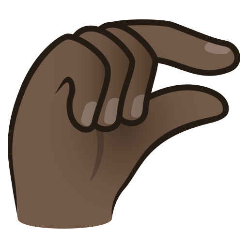 🤏🏿 Pinching Hand: Dark Skin Tone on JoyPixels 10.0