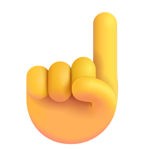 ☝️ Index Pointing Up on Microsoft 3D Fluent 15.1