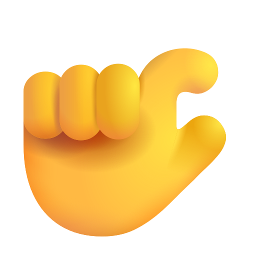 🤏 Pinching Hand on Microsoft 3D Fluent 15.1