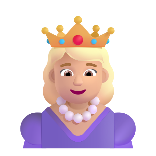 ๐ธ๐ผ Princess: Medium-Light Skin Tone on Microsoft 3D Fluent 15.1