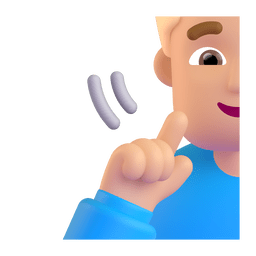 Deaf Man: Medium-Light Skin Tone on Microsoft Teams 1.0
