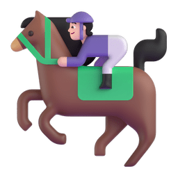 Horse Racing: Light Skin Tone on Microsoft Teams 1.0