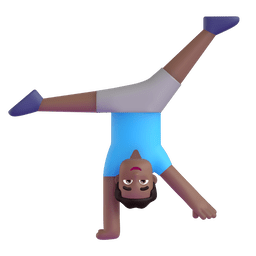 Man Cartwheeling: Medium-Dark Skin Tone on Microsoft Teams 1.0