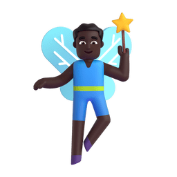 Man Fairy: Dark Skin Tone on Microsoft Teams 1.0