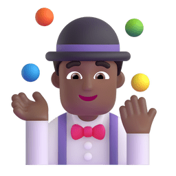 Man Juggling: Medium-Dark Skin Tone on Microsoft Teams 1.0