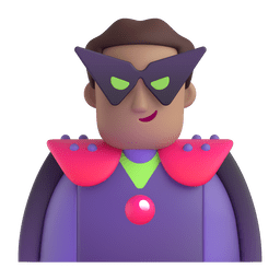 Man Supervillain: Medium Skin Tone on Microsoft Teams 1.0