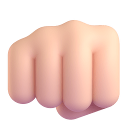 Oncoming Fist: Light Skin Tone on Microsoft Teams 1.0