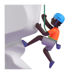 Person Climbing: Dark Skin Tone on Microsoft Teams 1.0