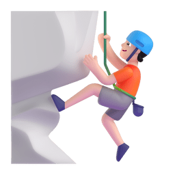 Person Climbing: Light Skin Tone on Microsoft Teams 1.0