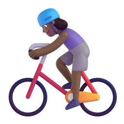Woman Biking: Medium-Dark Skin Tone on Microsoft Teams 1.0
