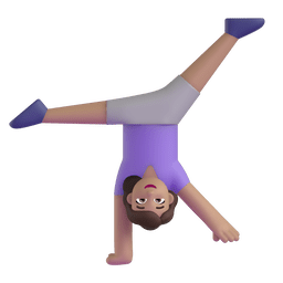 Woman Cartwheeling: Medium Skin Tone on Microsoft Teams 1.0