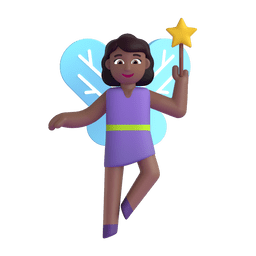 Woman Fairy: Medium-Dark Skin Tone on Microsoft Teams 1.0