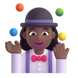 Woman Juggling: Medium-Dark Skin Tone on Microsoft Teams 1.0