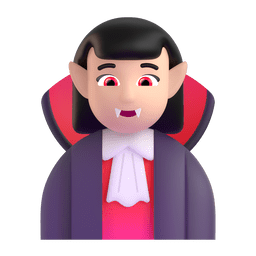 Woman Vampire: Light Skin Tone on Microsoft Teams 1.0