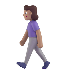 Woman Walking: Medium Skin Tone on Microsoft Teams 1.0