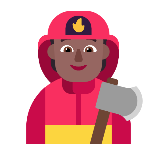 🧑🏾‍🚒 Firefighter: Medium-Dark Skin Tone on Microsoft Windows 11 23H2