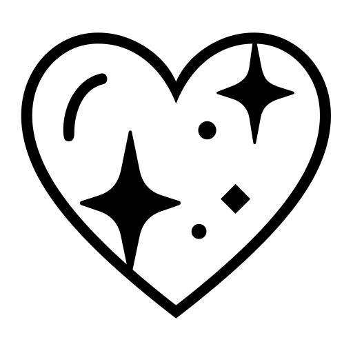 ๐ Sparkling Heart on Noto Emoji Font 15.0