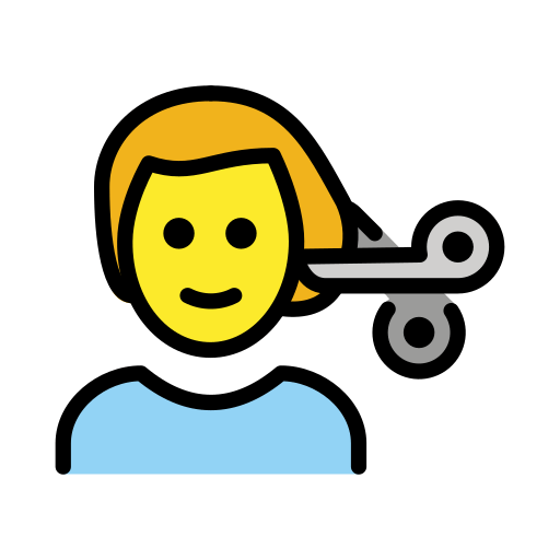 Openmoji OpenMoji 12.2의 💇♂️ 남자 헤어컷