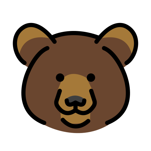 Openmoji OpenMoji 12.3의 🐻 곰 얼굴