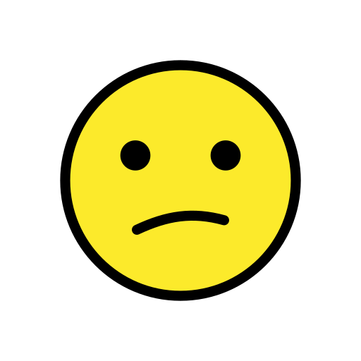 OpenMoji 12.3의 😕 혼란스러워하는 얼굴