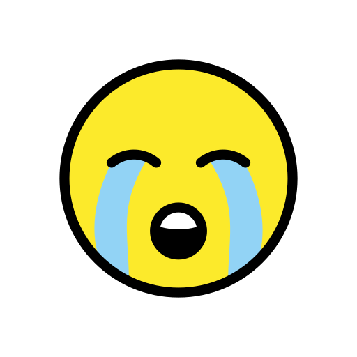 Crying Em π Loudly Crying Face on OpenMoji 13.0