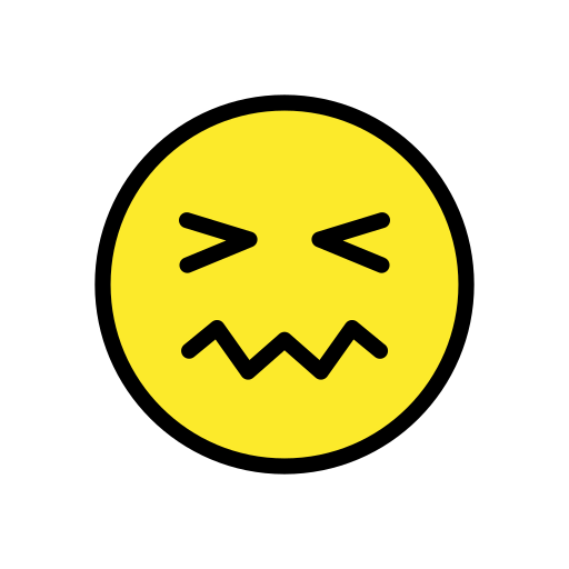 OpenMoji 13.1의 😖 당혹한 얼굴