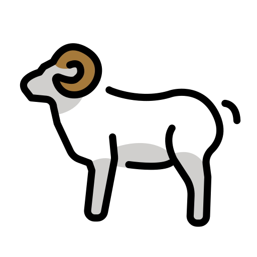 OpenMoji 13.1의 🐏 숫양
