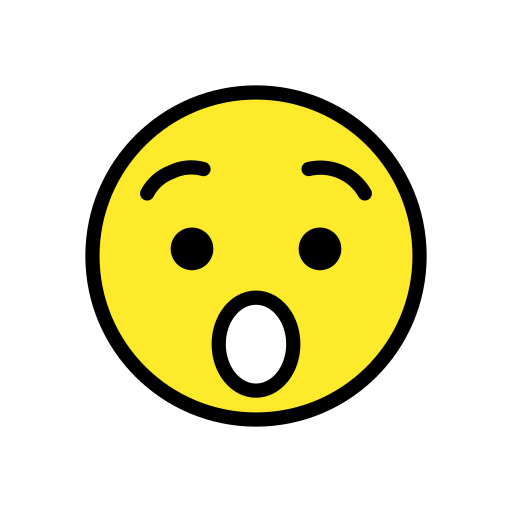 OpenMoji 16.0의 😯 숨죽인 얼굴