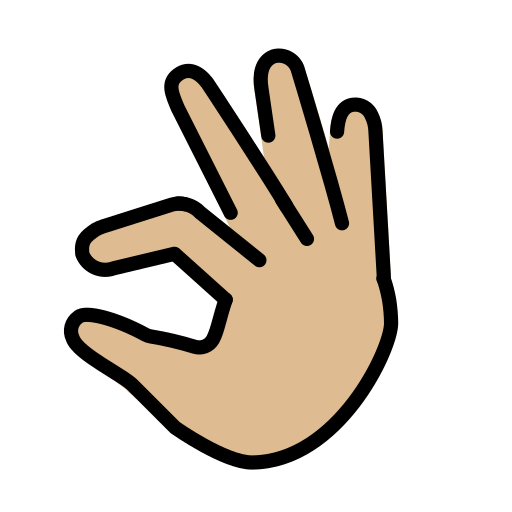 🤏🏼 Pinching Hand: Medium-Light Skin Tone on OpenMoji 16.0