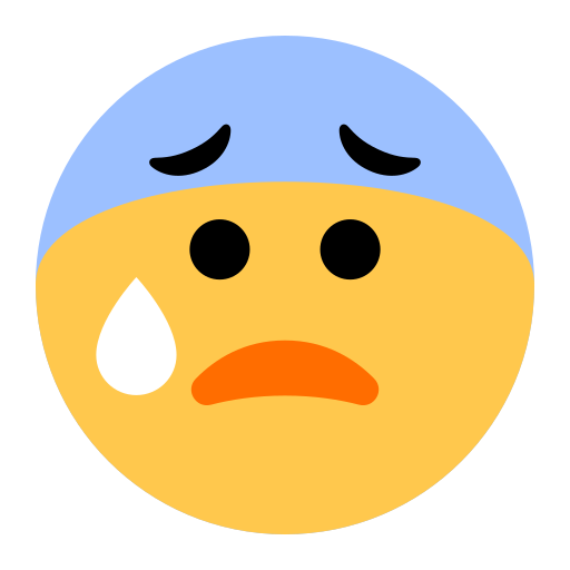 π° Anxious Face with Sweat on Toss Face (ν μ€νμ΄μ€) 1.5
