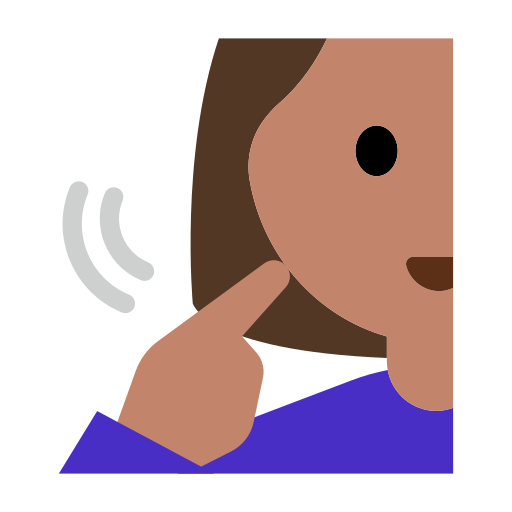 🧏🏽‍♀️ Deaf Woman: Medium Skin Tone on Toss Face (토스페이스) 1.5