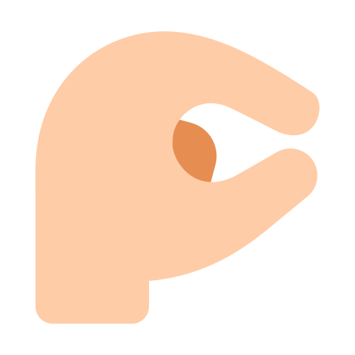 🤏🏻 Pinching Hand: Light Skin Tone on Toss Face (토스페이스) 1.5