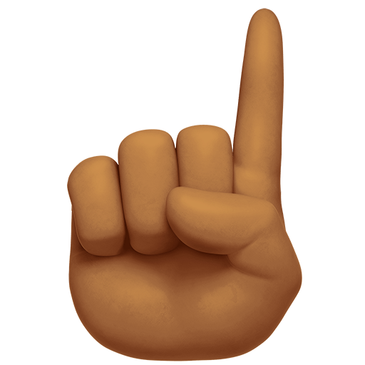 ☝🏾 Index Pointing Up: Medium-Dark Skin Tone on Twitter Emoji Stickers 13.1
