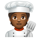🧑🏾‍🍳 Cook: Medium-Dark Skin Tone on WhatsApp 2.26.22.71