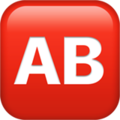 AB Button (Blood Type) on Apple iOS 15.4
