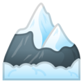 Montagne au sommet enneig&eacute;