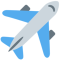Airplane on Twitter Twemoji 15.0