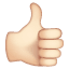👍🏻 Thumbs Up Sign: Light Skin Tone Emoji
